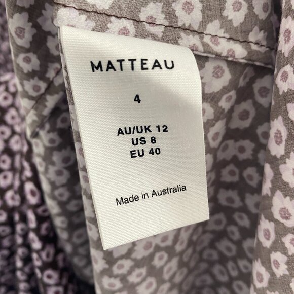 Matteau Shirred Cotton Dress, size "4" aka size large (fits L-XL) - Picture 5 of 9